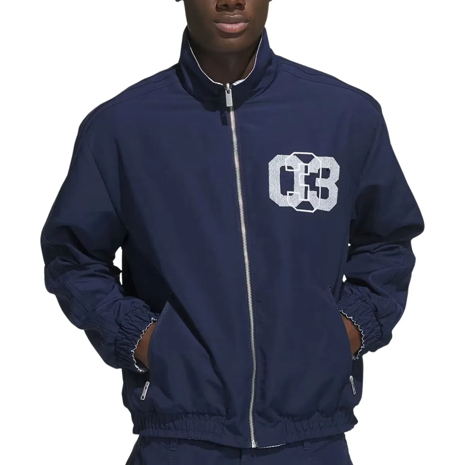 Мужская куртка-бомбер с длинным рукавом Adidas Firebird Coach Jacket, темно-синий — фото 3