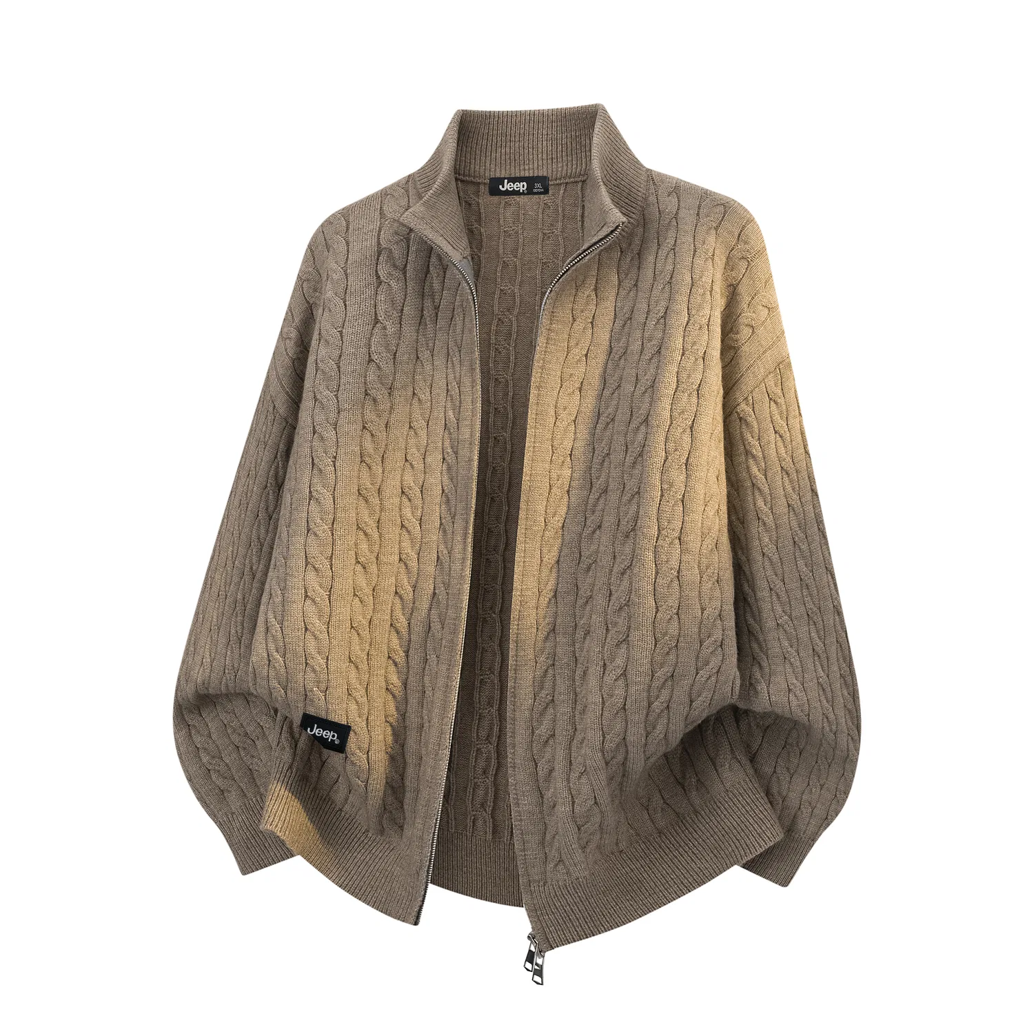 Детский утепленный свитер с воротником-стойкой Jeep Leisure Collection, Light Coffee