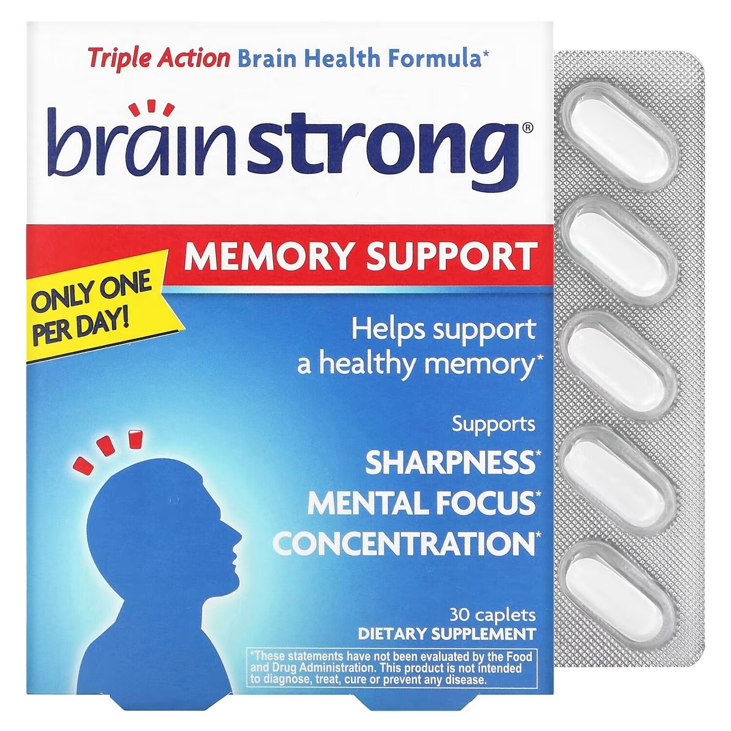 

BrainStrong Средство для улучшения памяти, 30 капсул