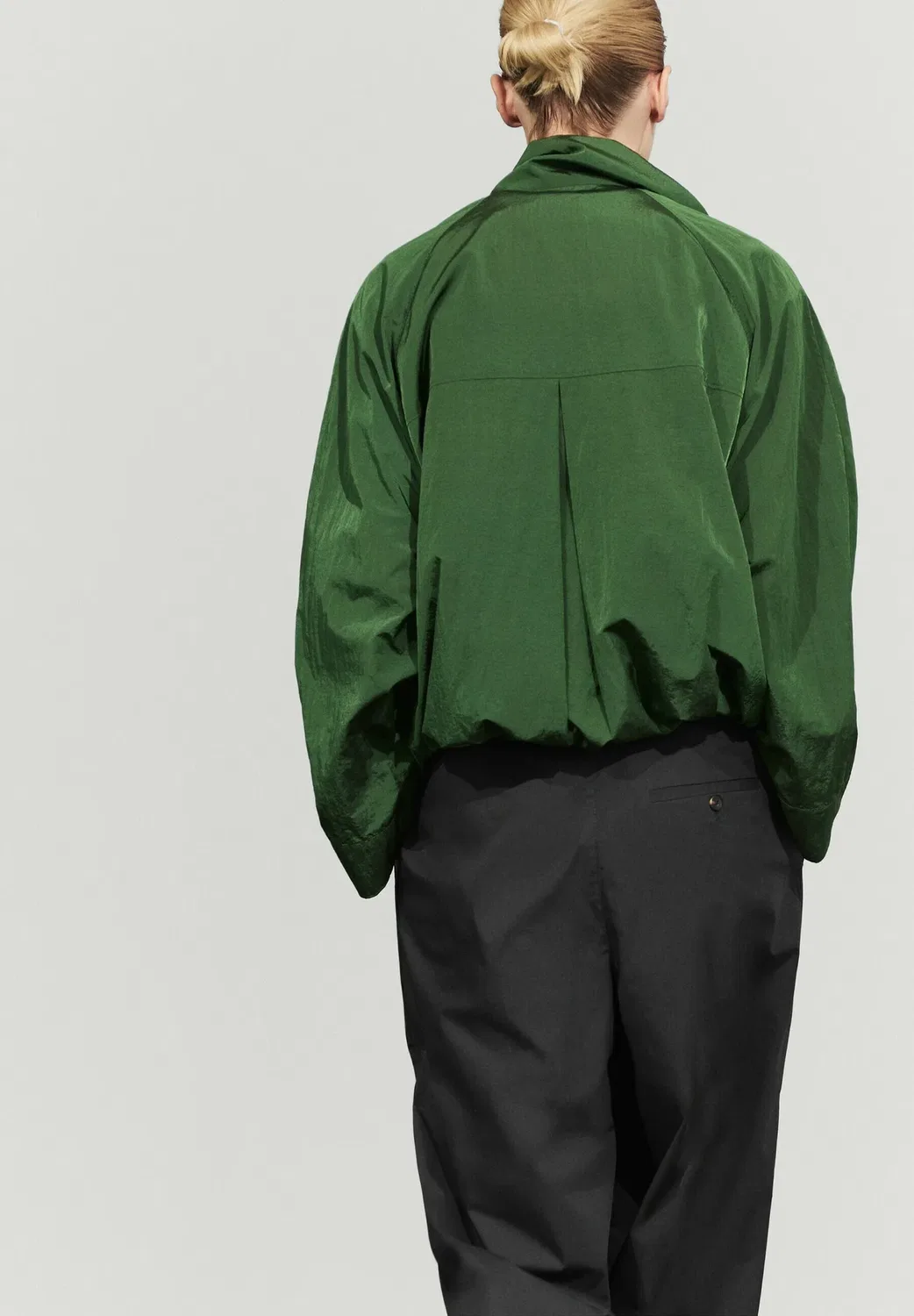 Техническая куртка-бомбер - летняя куртка Massimo Dutti, Green — фото 3