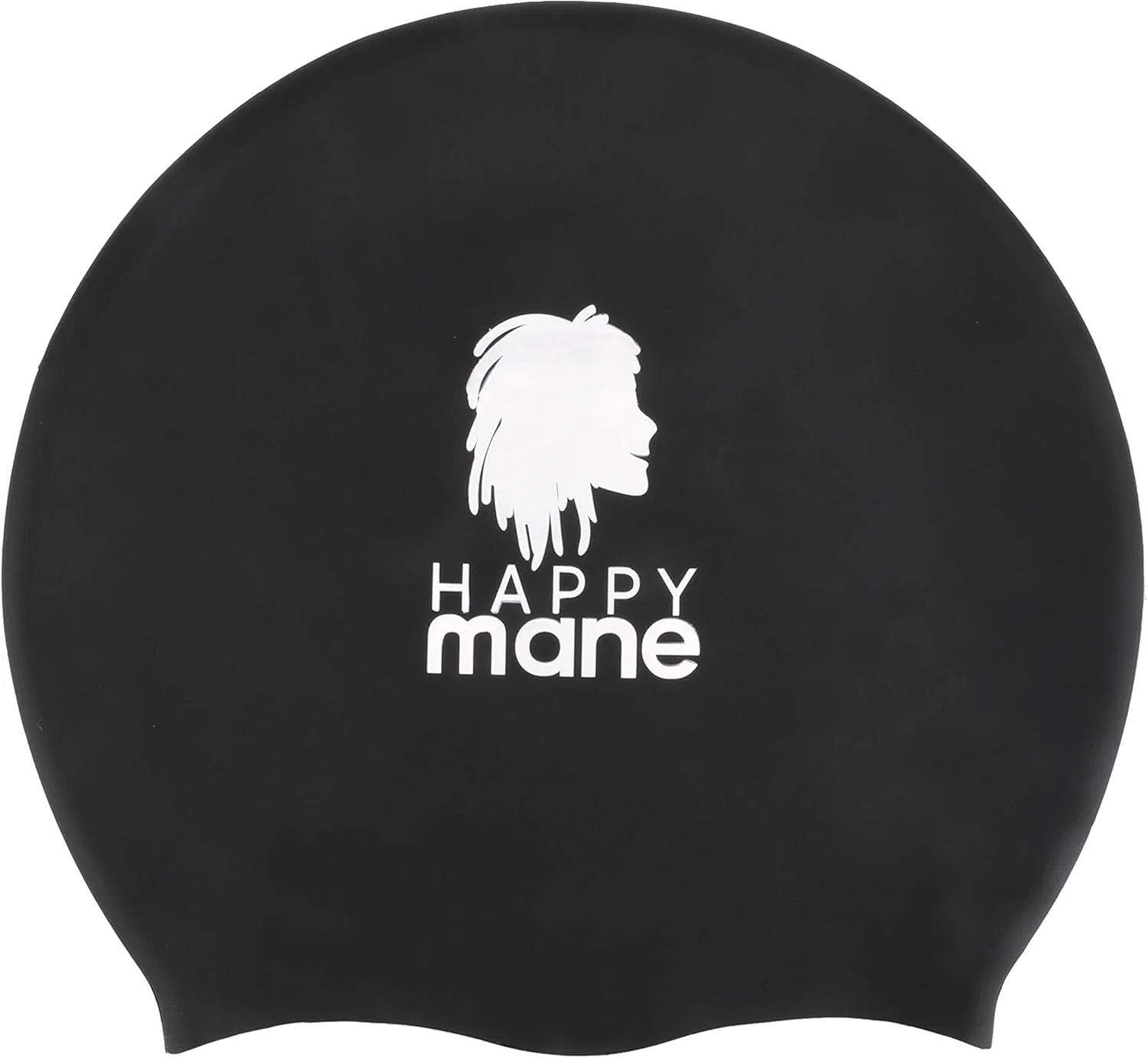 Шапочка для плавания силиконовая, для длинных волос, Happy Mane, L, Black — фото 2