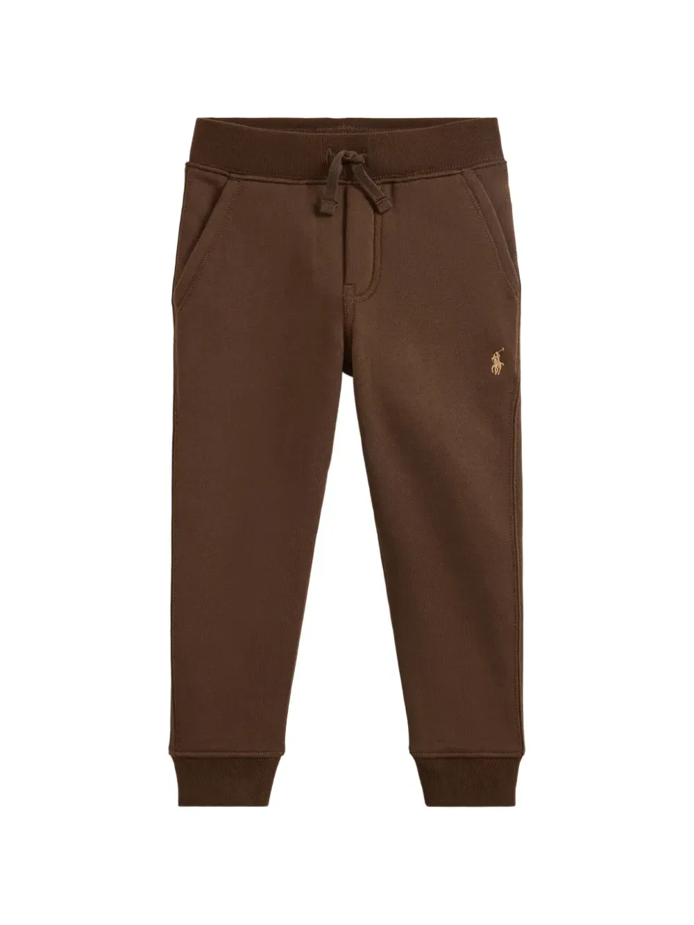 Спортивные брюки с вышитым логотипом Polo Ralph Lauren Kids, коричневый