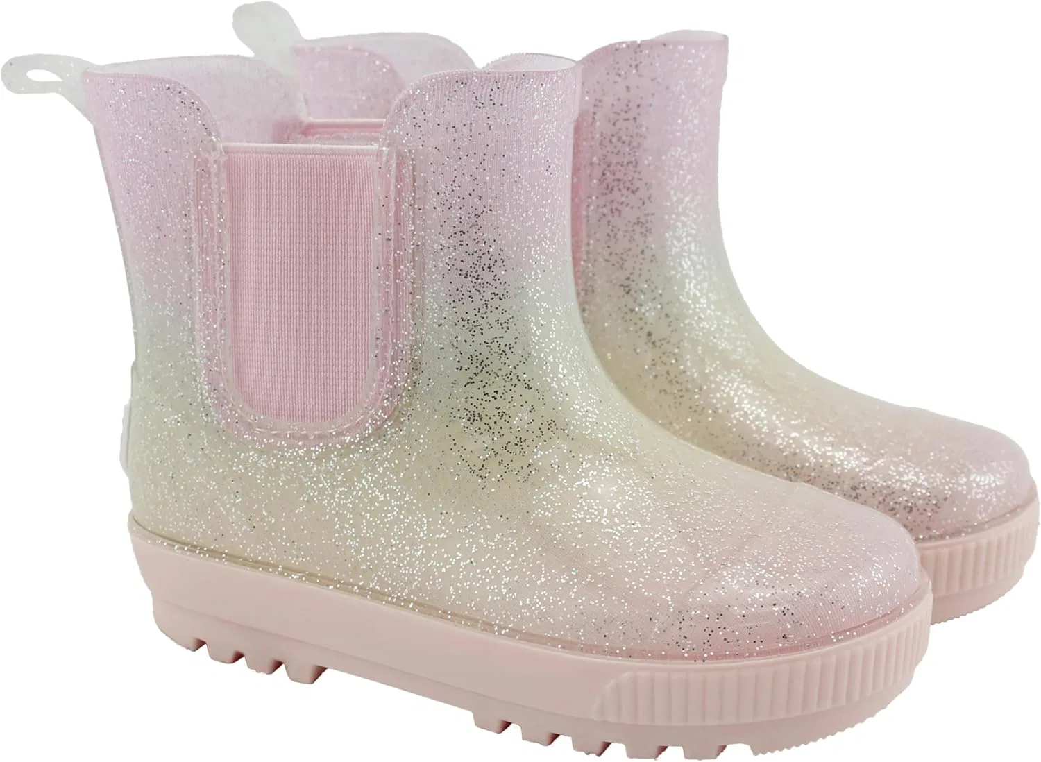Детские резиновые сапоги Chelsea с принтом BEARPAW, Pastel Ombre Glitter — фото 2