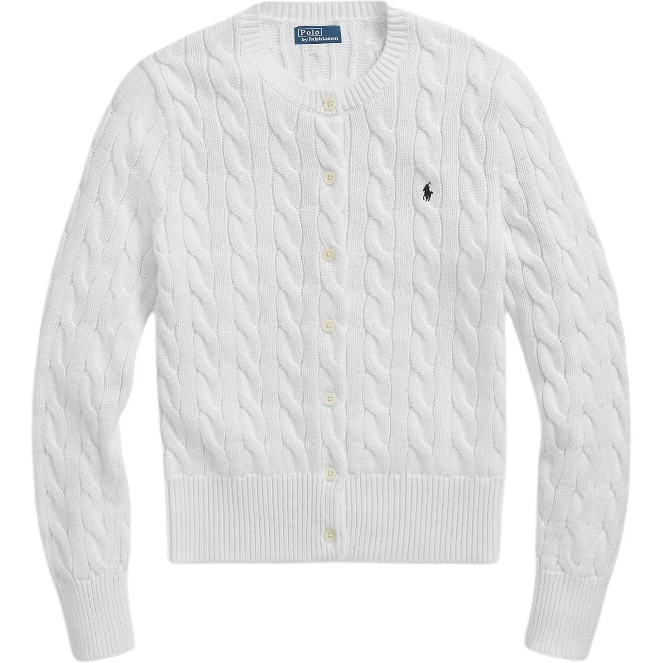 Женский трикотаж с вязаным полотном Polo Ralph Lauren, White