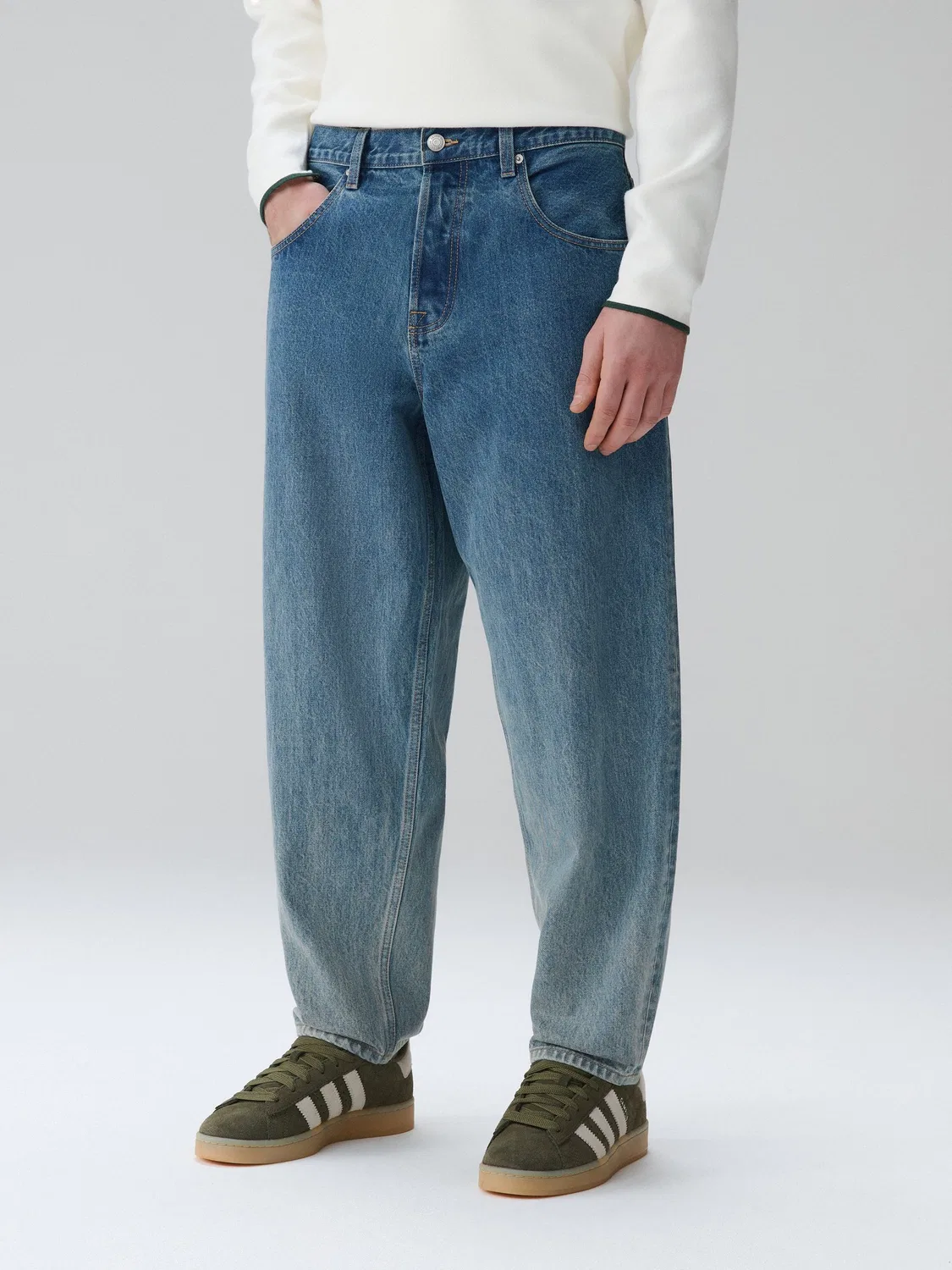 Джинсы Barrel Fit, Faded Blue Next