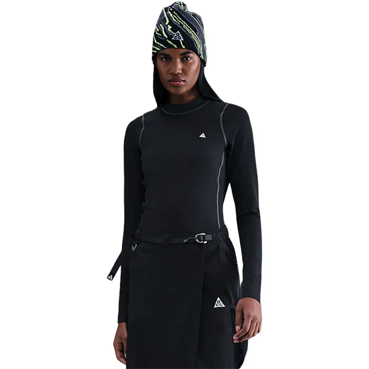 Женский лонгслив с длинным рукавом Chinati Nike, Black/Anthracite/Summit White