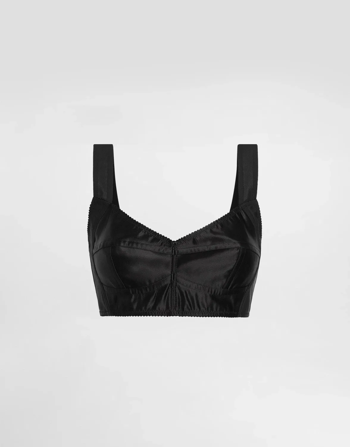 Атласный корсетный бюстгальтер Dolce & Gabbana, черный