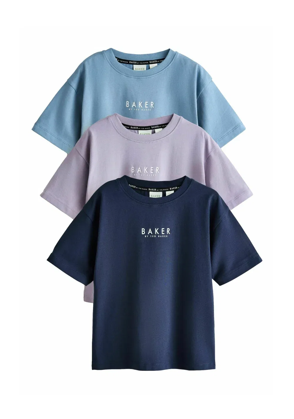 Комплект из 3 футболок стандартного кроя с принтом Baker By Ted Baker, Purple Blue Navy