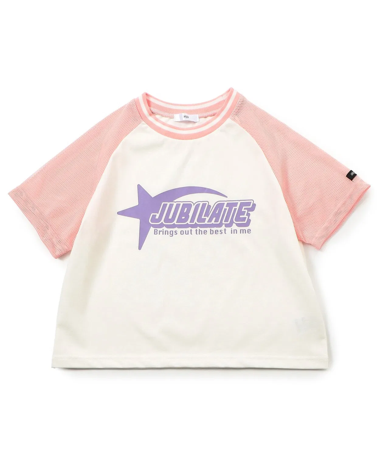 Детская футболка с длинным рукавомMesh Docking T-Shirt algy, Pink — фото 2