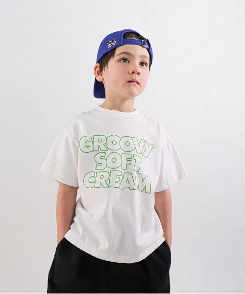 Детская футболка с принтом SOFT CREAM Tee GROOVY COLORS, Белый