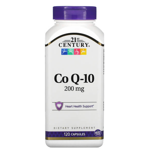 

Коэнзим Q10, 200 мг, 120 капсул, 21st Century