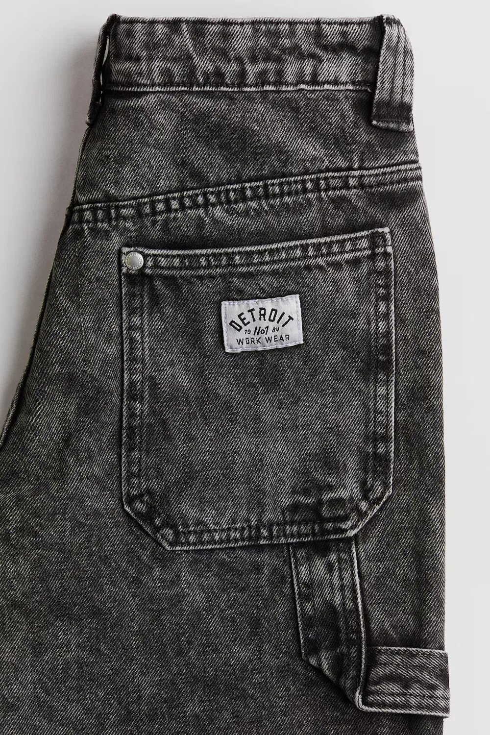 Свободные рабочие джинсы H&M, Ausgewaschenes Denimgrau — фото 3