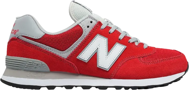 

Кроссовки New Balance 574, красный/светло-серый