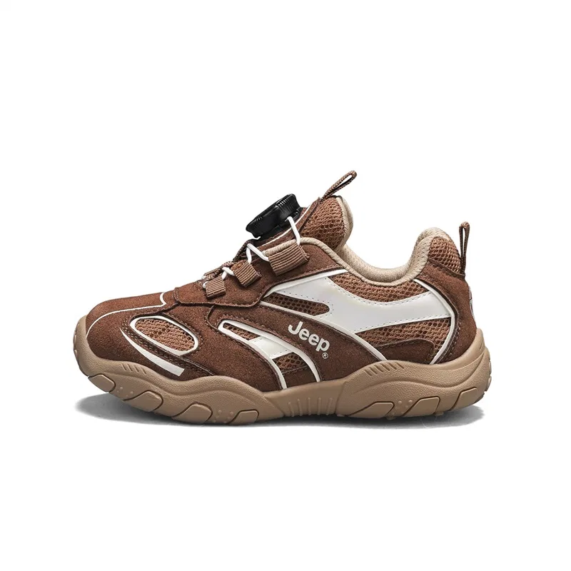 Детские кроссовки Jeep с ретро-дизайном, Dark Coffee Brown