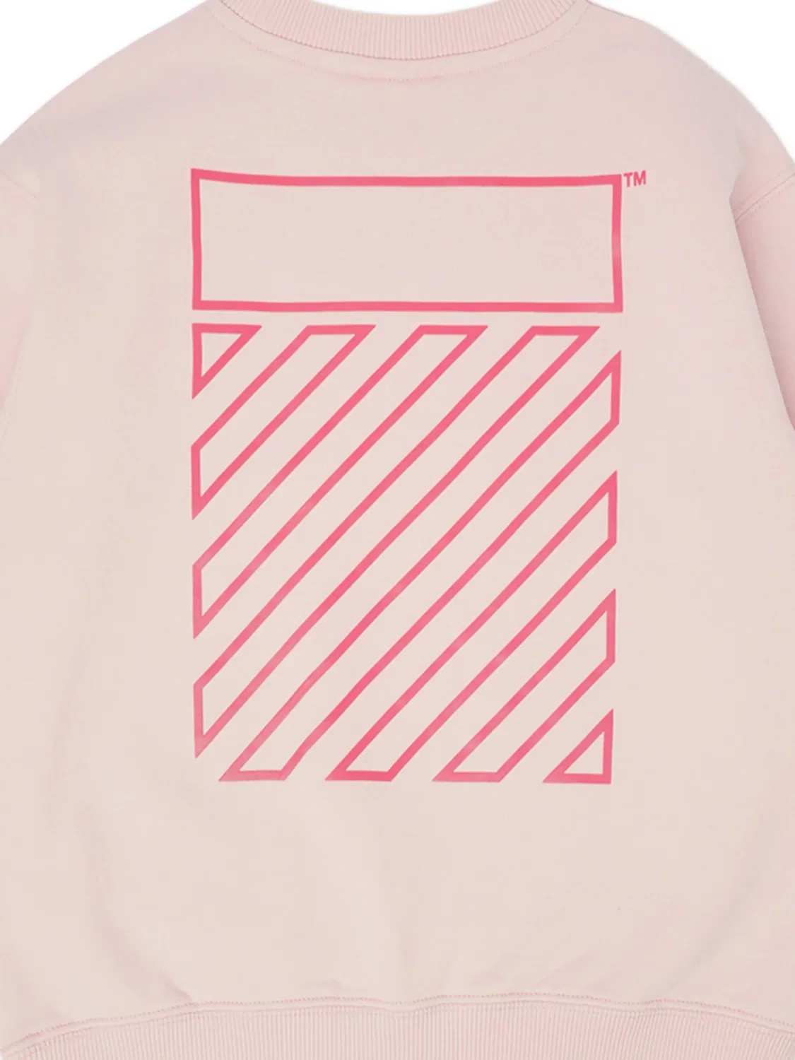 OFF-WHITE Свитшот с диагональным принтом, розовый — фото 4