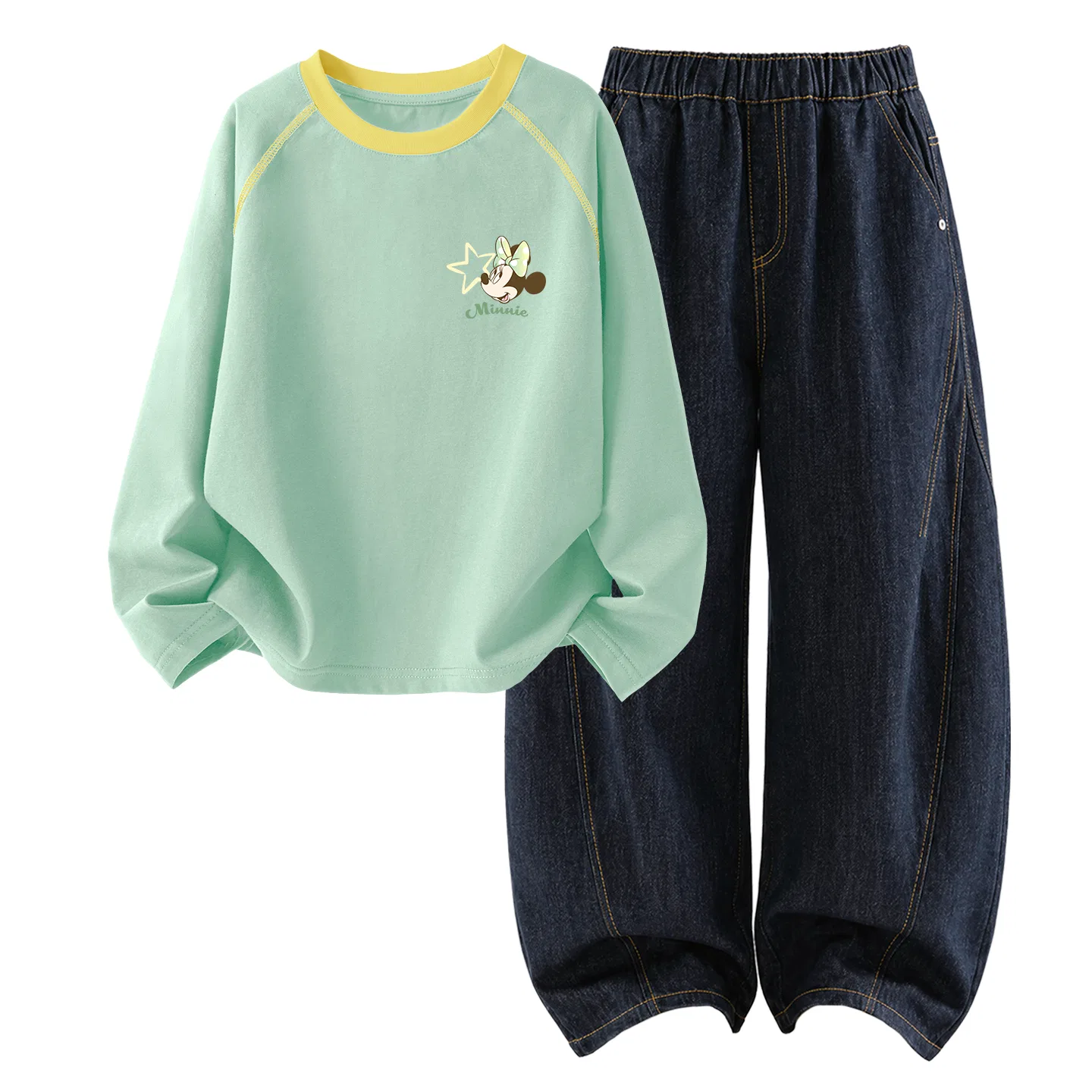 Детский комплект спортивной одежды с длинным рукавом Disney, Green+Black Blue