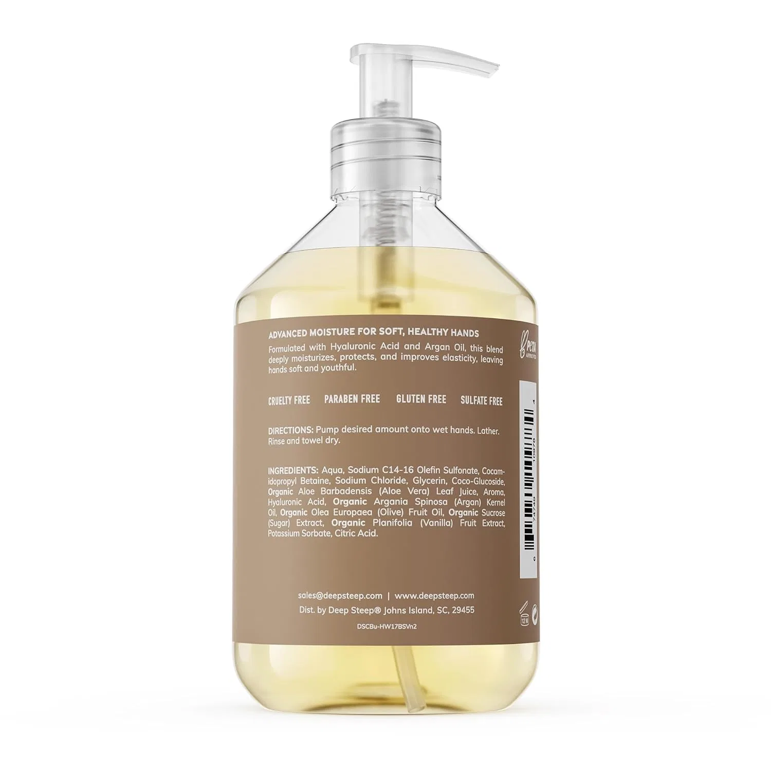 Жидкое мыло для рук Argan Oil, Deep Steep, 17.6 fl oz, Brown Sugar Vanilla — фото 2