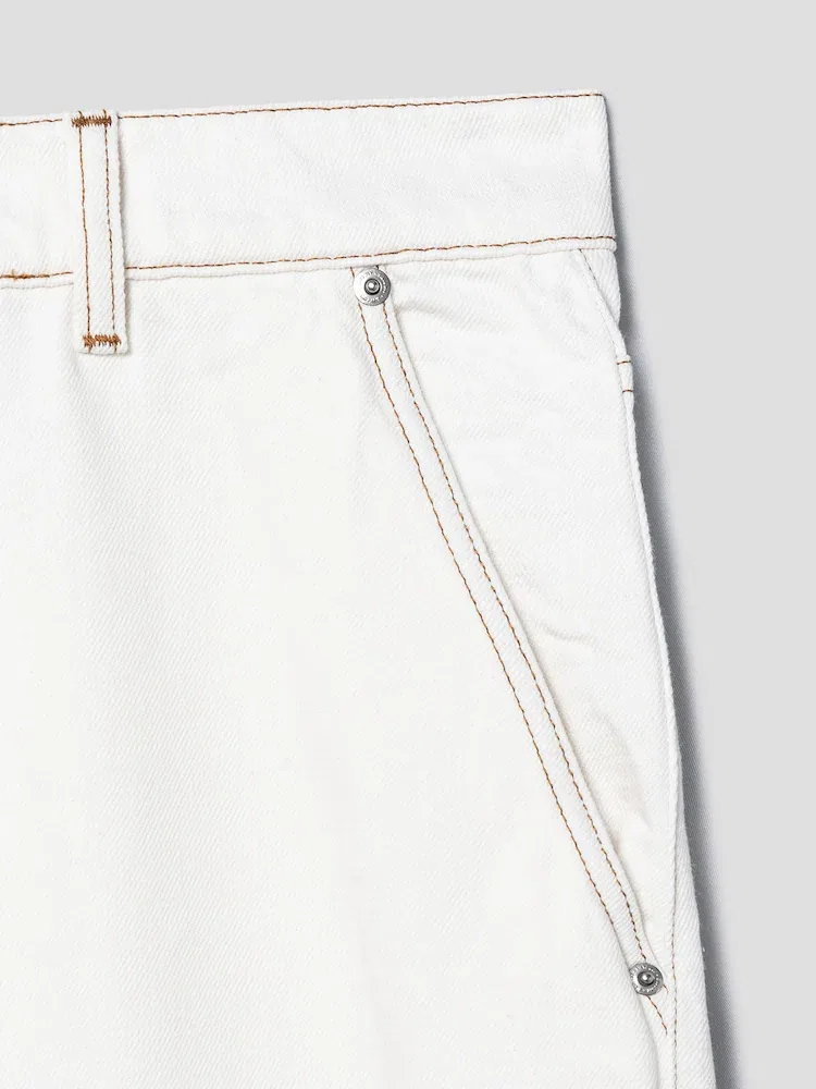 Широкие брюки Wide Fit Trousers AMI PARIS, Blanc Creme — фото 4