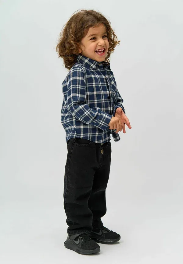 Рубашка фланелевая Flannel The New Siblings, темно-синий Blazer Check