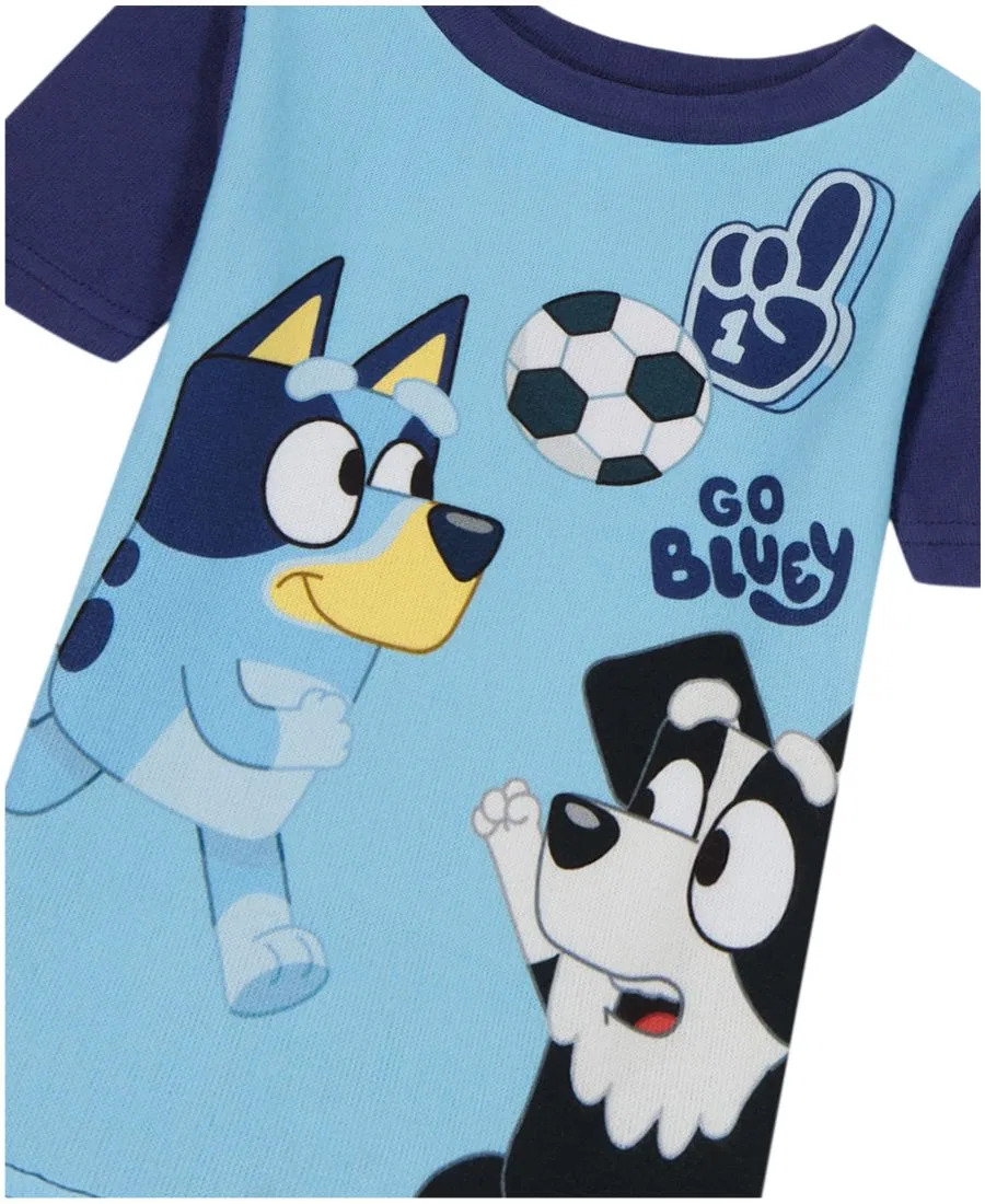 Комплект из футболки и джоггеров с принтом Go Blue Bluey, Blue/Navy — фото 3