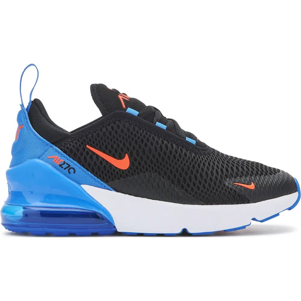 Детские кроссовки Air Max 270 Nike, Black/Blue/Orange — фото 2