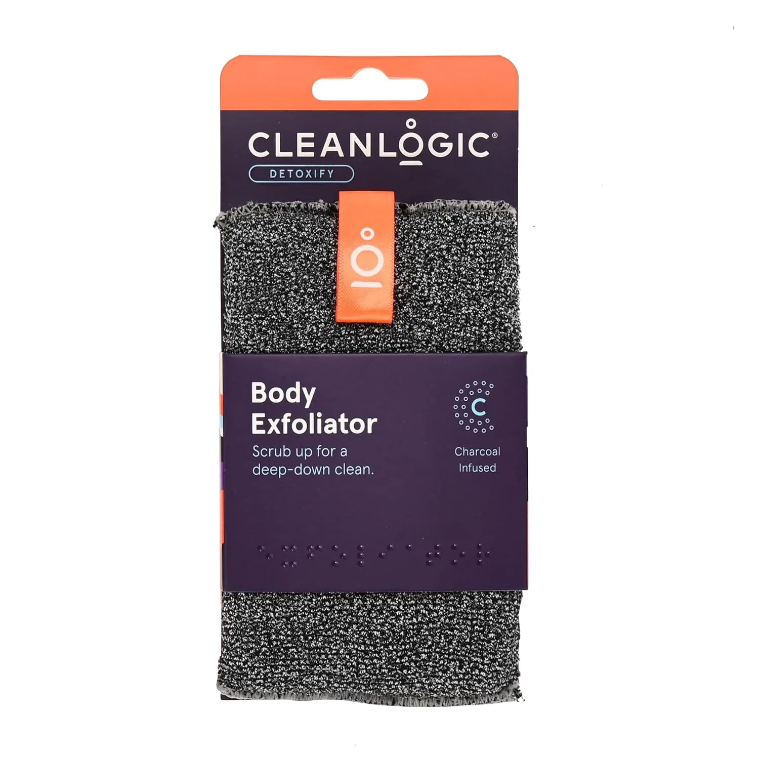 Скраб для тела Charcoal Body Scrubber, Cleanlogic, 1 шт, 32 г