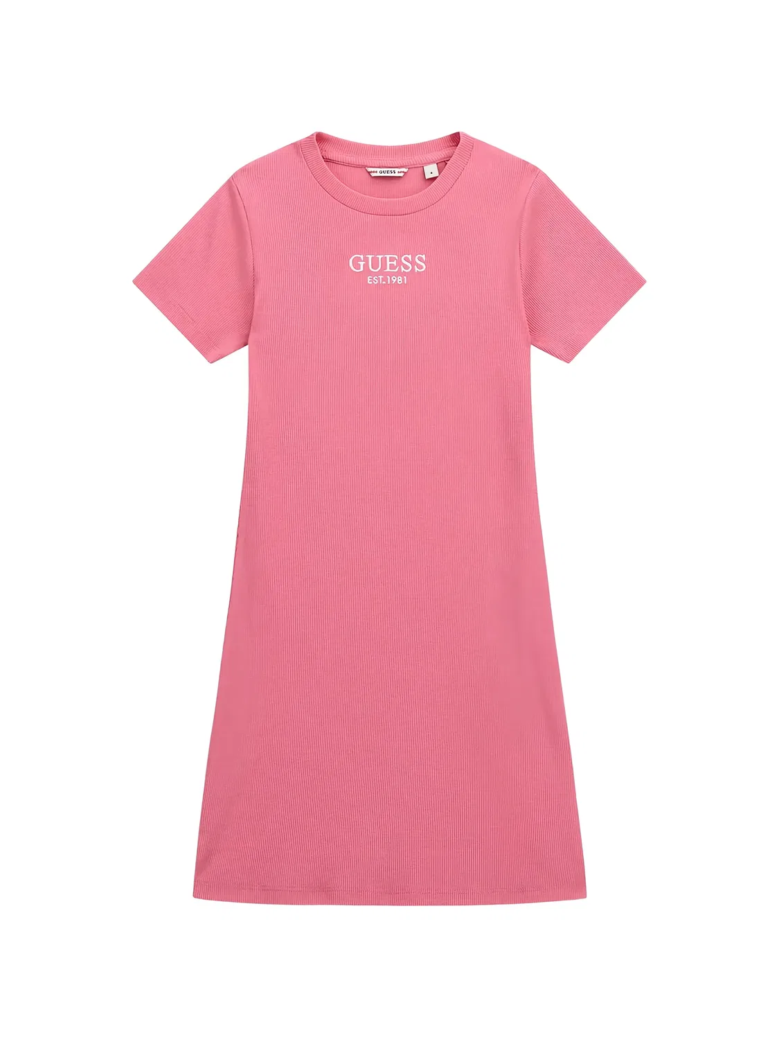 Облегающее трикотажное платье в рубчик Guess Usa, розовый