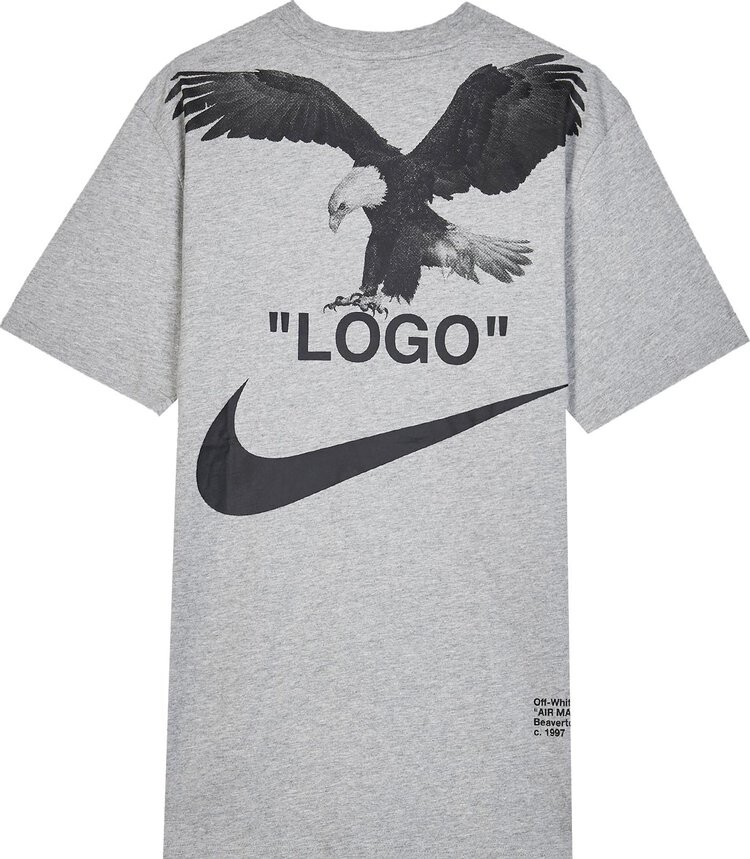 Футболка Nike x Off-White NRG A6 Tee 'Ash Grey', серый — фото 3