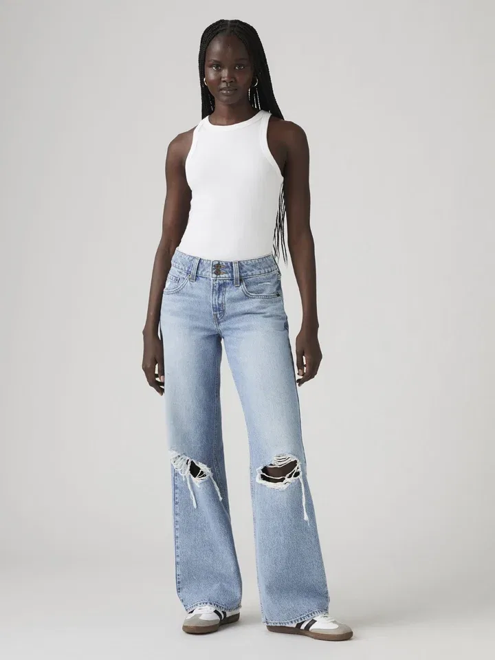 Женские джинсы свободного кроя Levi's, Light Blue — фото 2