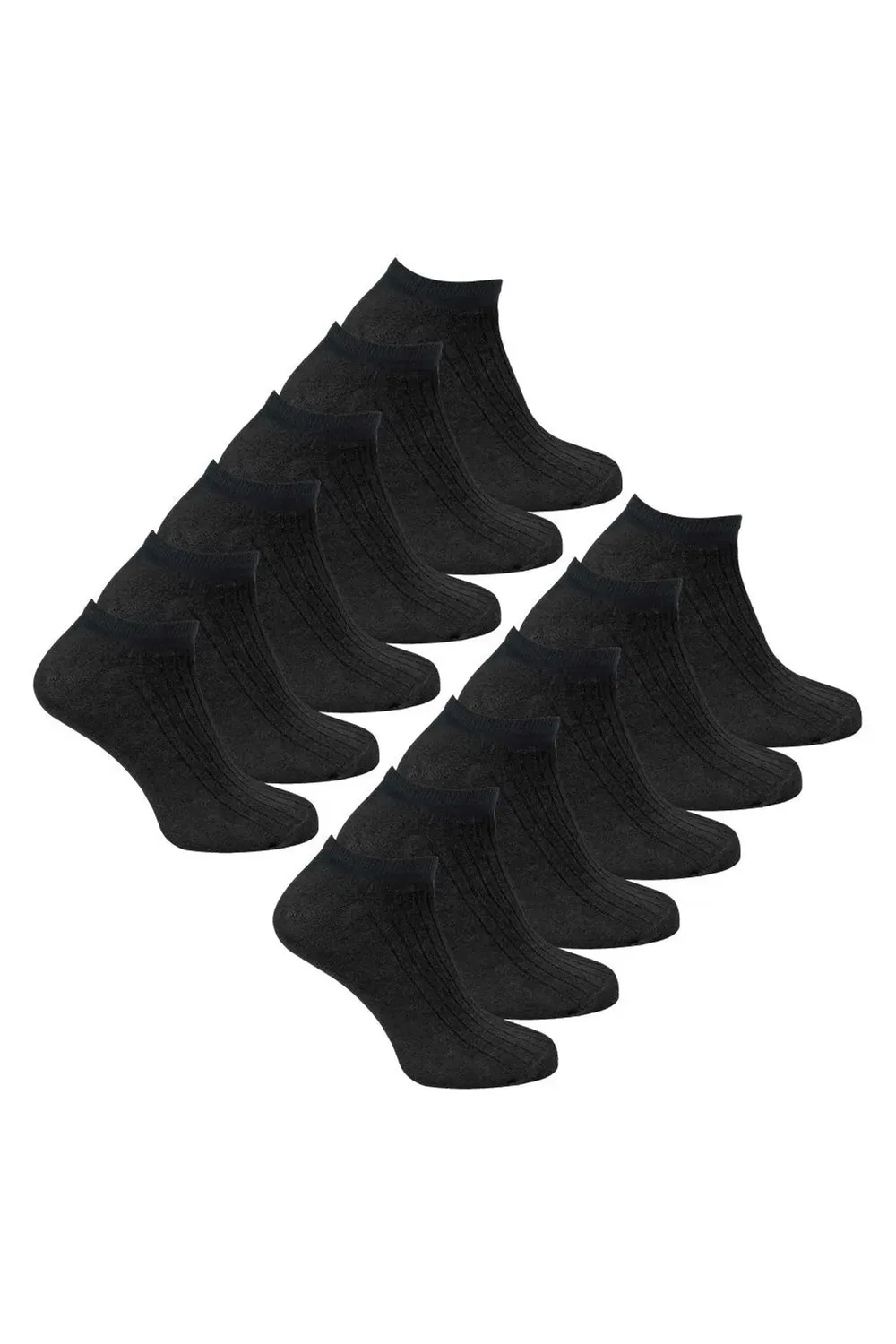 Комплект хлопковых носков 12 пар Sock Snob, Black