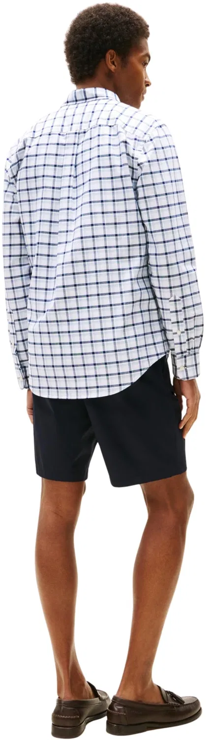 Мужская рубашка с принтом Heritage Oxford Easy Check Tommy Hilfiger, Blue (Breezy Blue / Check) — фото 2