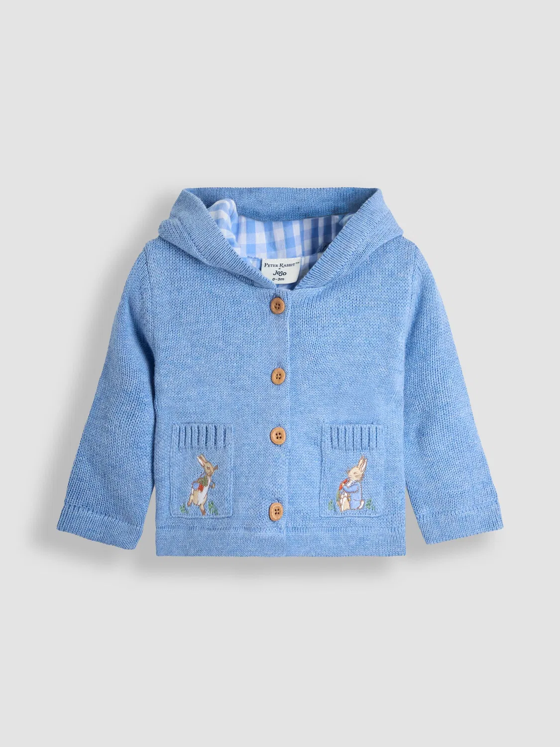 Кардиган с вышивкой Peter Rabbit, JoJo Maman Bébé, синий — фото 3