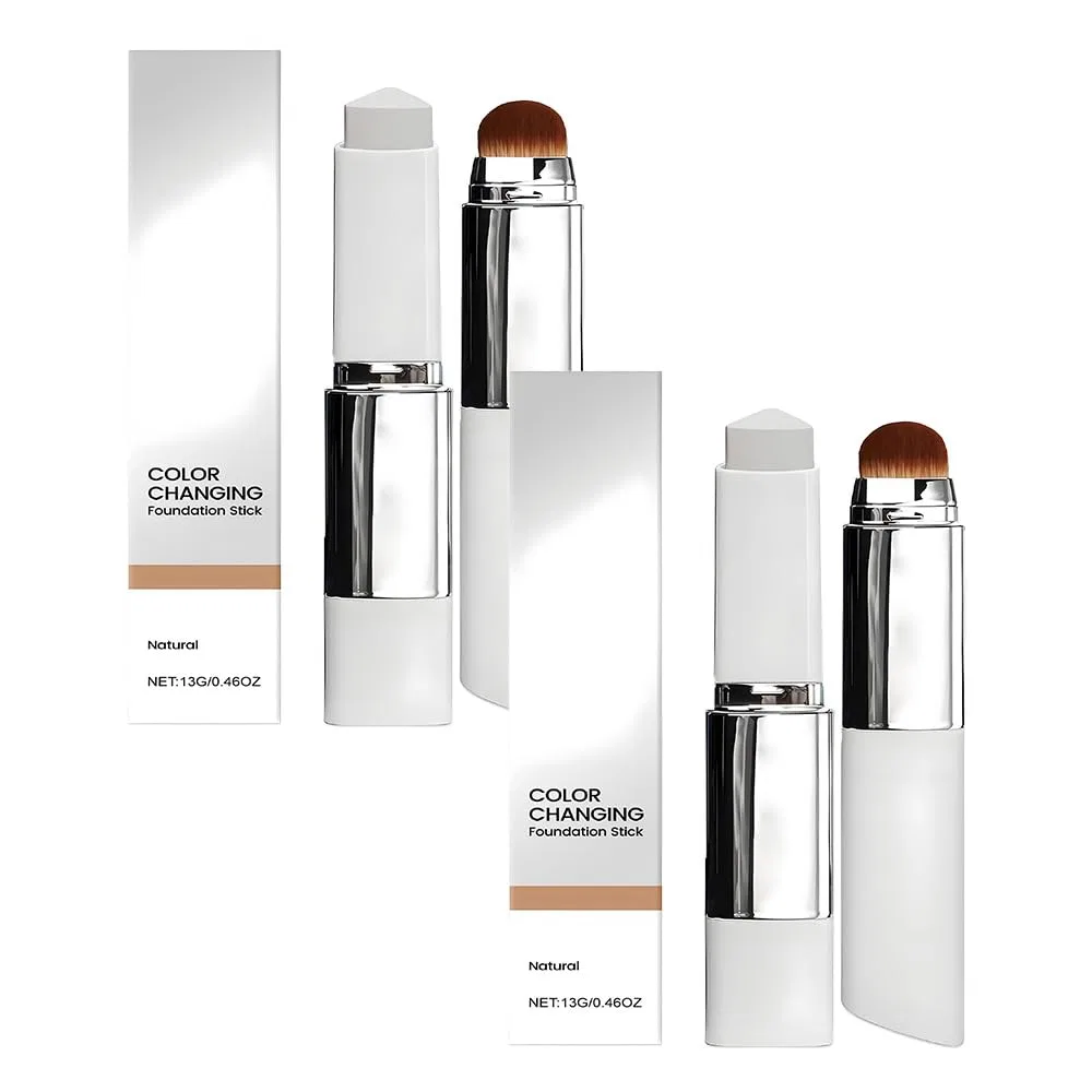 Набор Foundation Stick 2 в 1 с кистью, HIULLEN, 2 шт, Natural