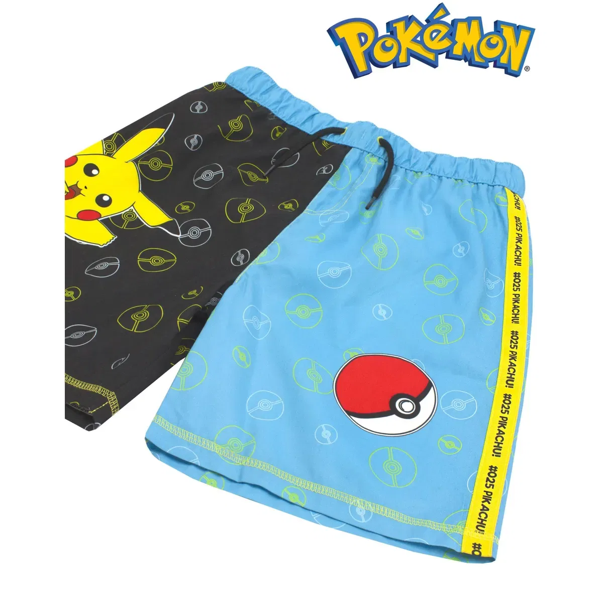 Детские шорты для мальчиков с принтом Pikachu Pokemon, Blue — фото 4