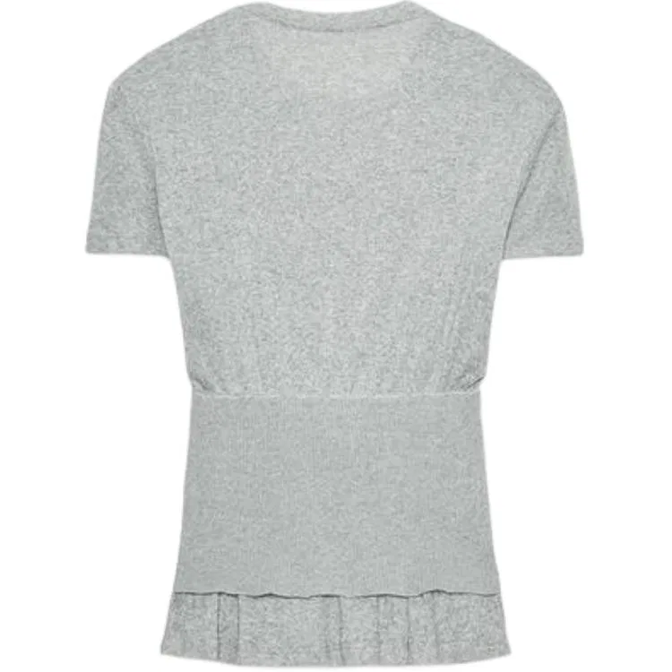 Женская футболка с круглым вырезом Heather Gray ZARA, Heather Gray — фото 3