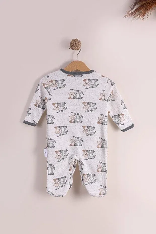 Детский комбинезон для мальчиков с принтом Gray Donkey Printed Kidello, Gray — фото 3