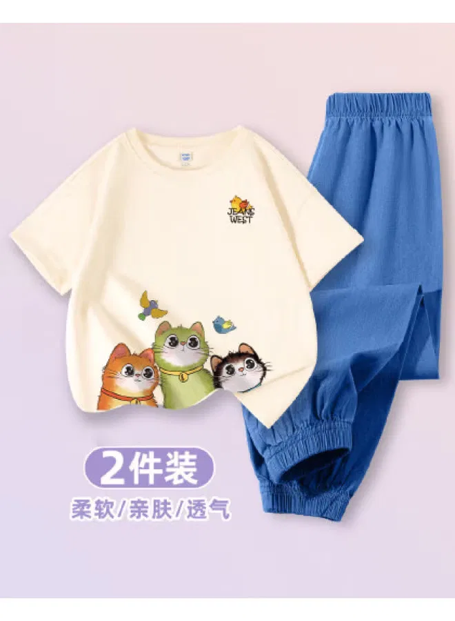 Комплект летний с коротким рукавом и брюками от комаров Jeanswest, абрикосовый