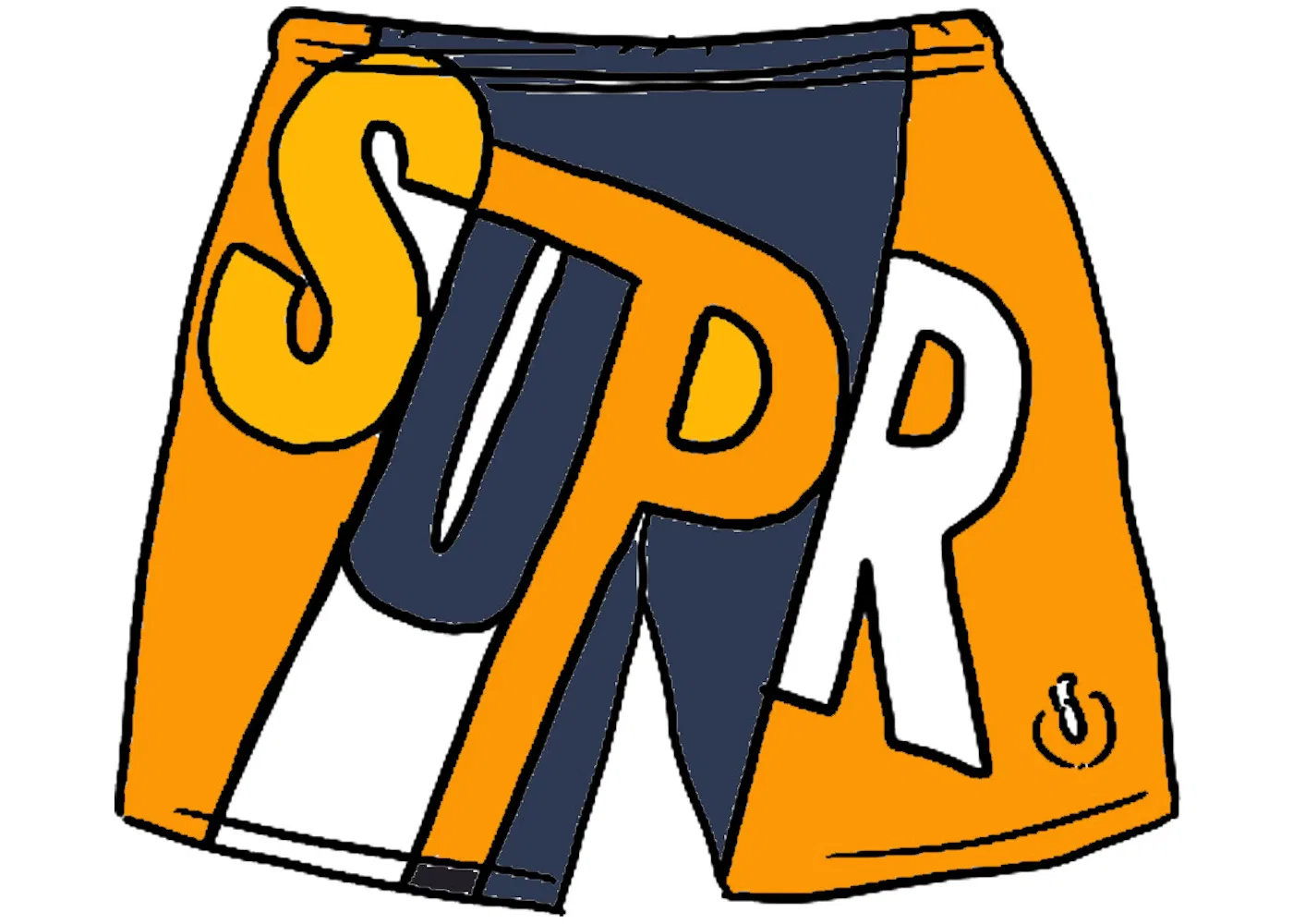 Мужские шорты с принтом Water Short Supreme, Dark Orange