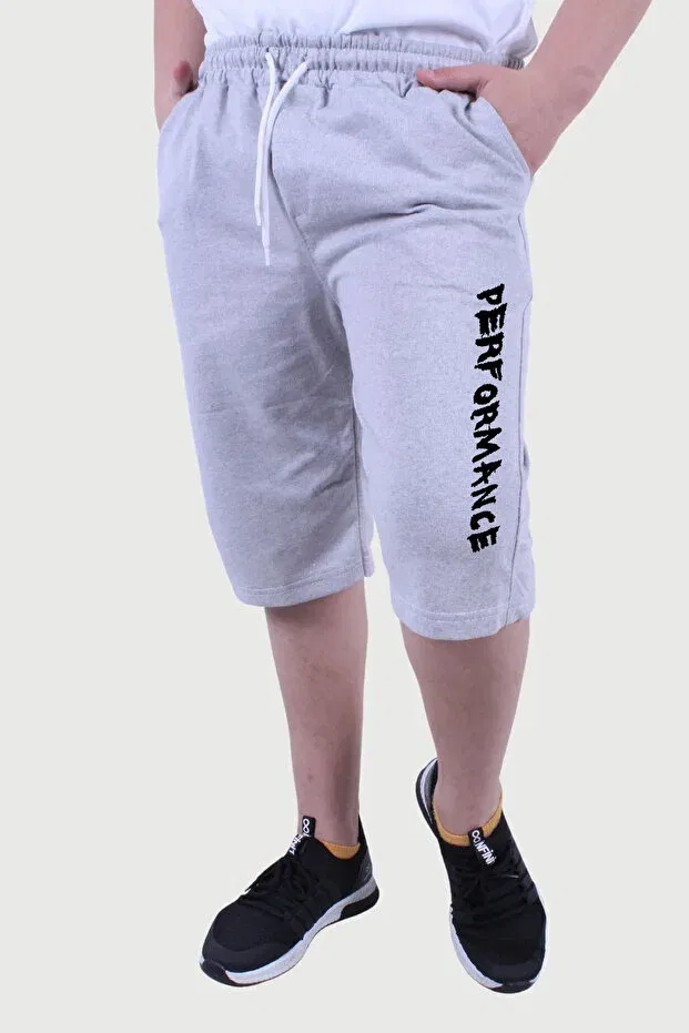 Детские шорты для мальчиков с принтом Performance Letter Printed Fyk Kids, Grey