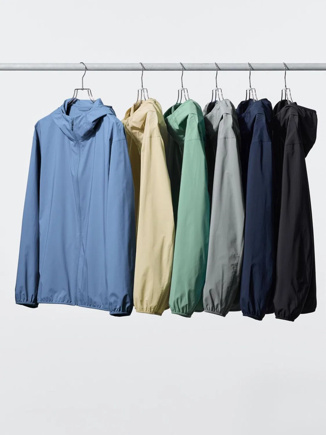 Куртка с капюшоном защита от ультрафиолета Uniqlo, синяя — фото 4
