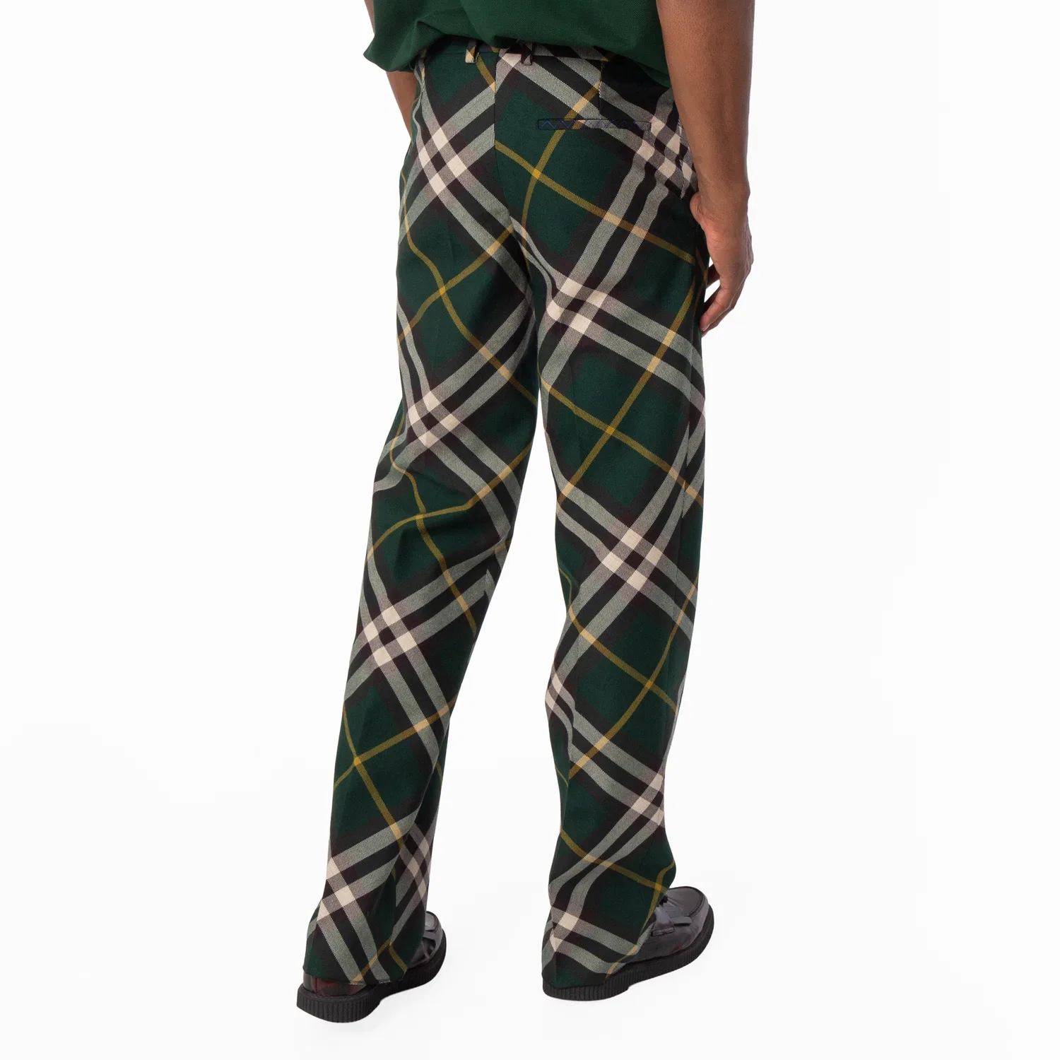 Брюки шерстяные с узором в клетку Tailored Check Pattern Wool Trousers Burberry, Ivy Ip Check — фото 4
