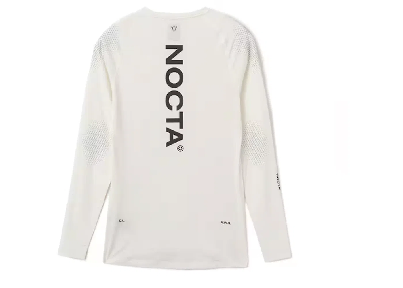 Мужская футболка с длинным рукавом Nike NOCTA L/S Base Layer Top, White/Black — фото 2