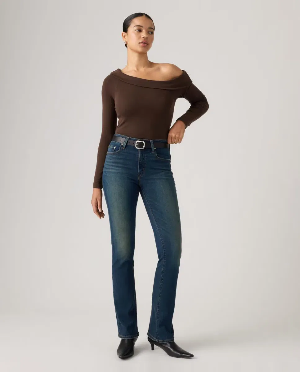 Женский джинсы-клеш, Vaquero Campana 725 High Rise Bootcut Tiro Alto, Levi's, темно-синий