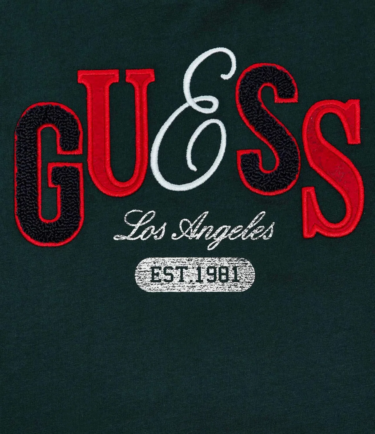 Лонгслив Guess, Verde Bottiglia — фото 3