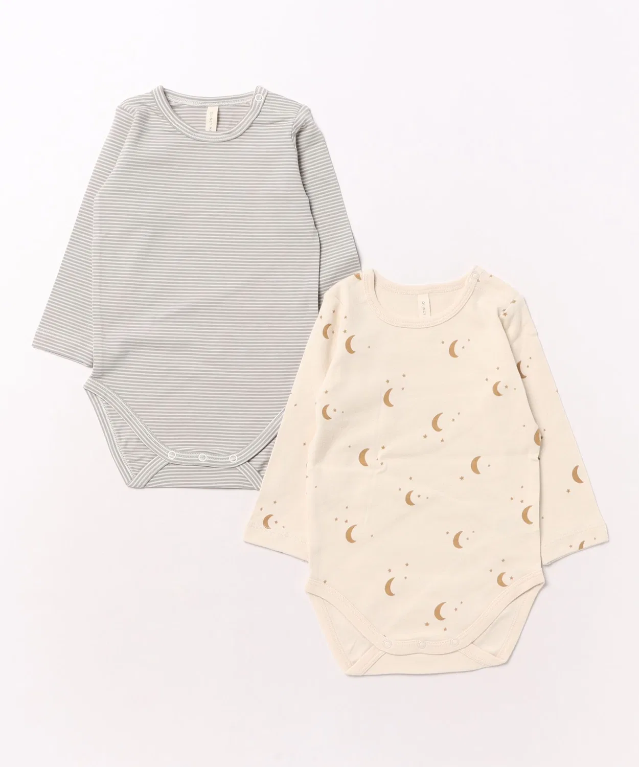 Детский комплект боди с длинным рукавомMoons Quincy Mae, Blue Micro Stripe