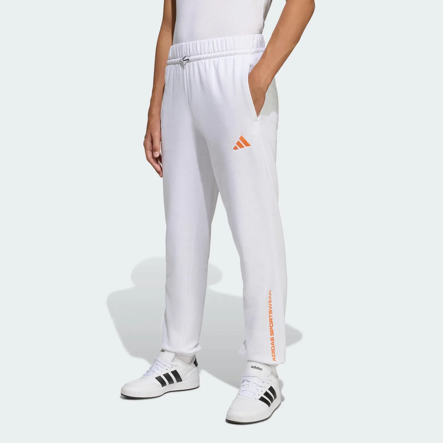 Детские спортивные штаны из флиса Slogan Adidas, Weiss