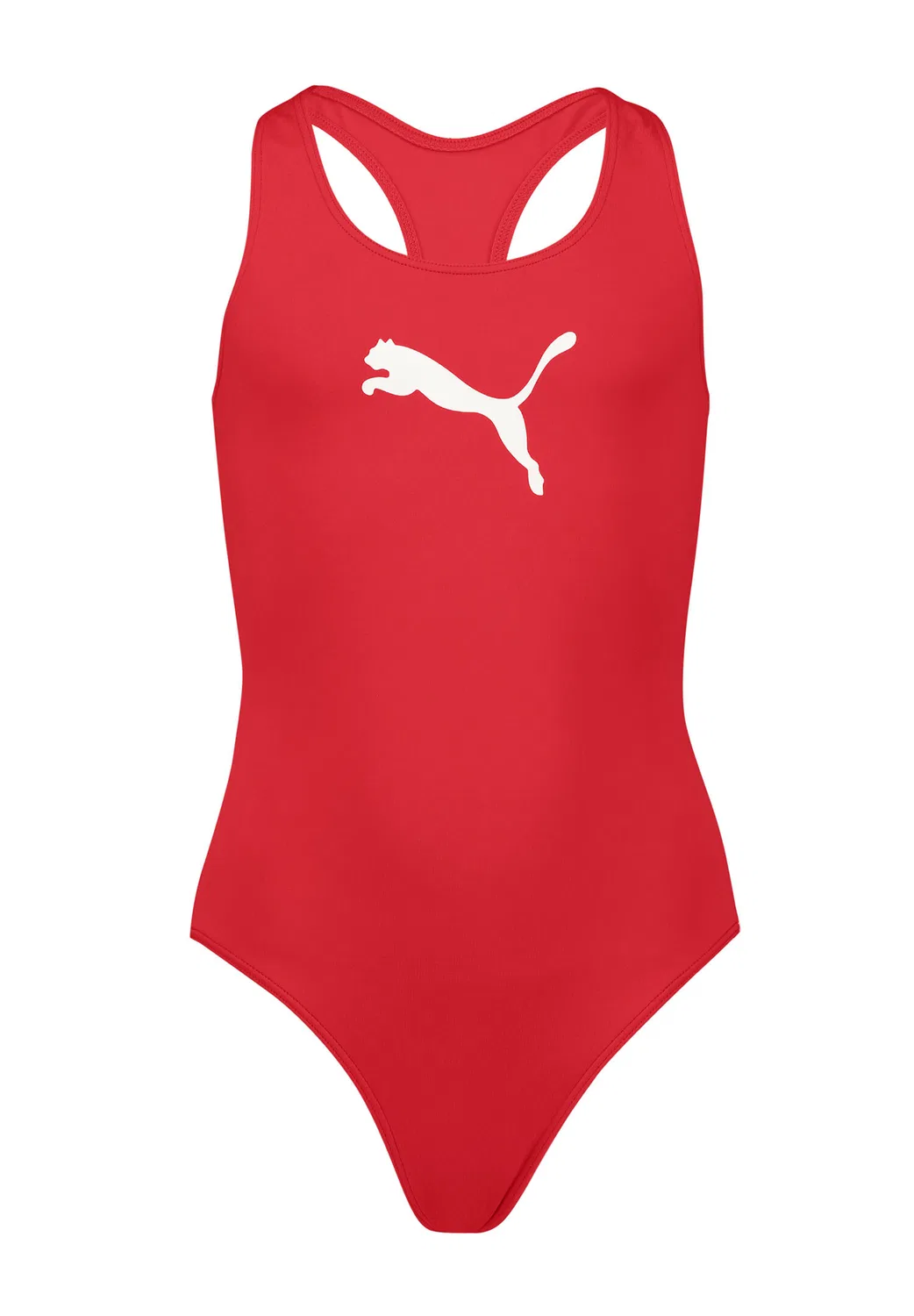 Детский купальник для девочек с лямками-рейсербек PUMA Racerback Badeanzug, Цвет Rot