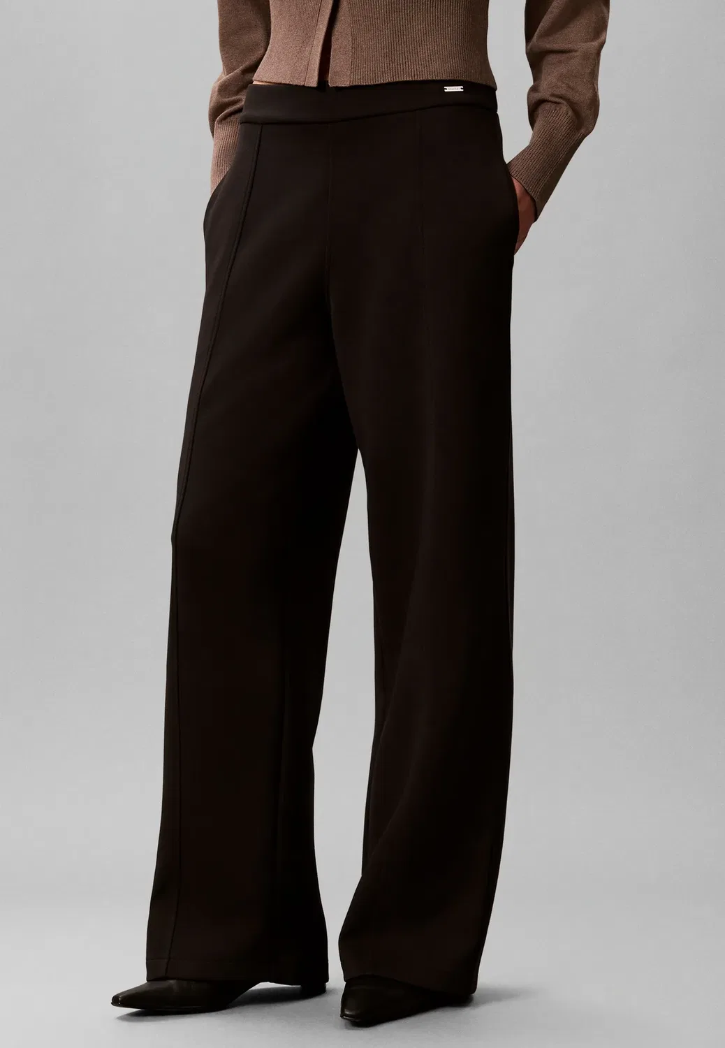 Широкие брюки Spacer Calvin Klein, Black