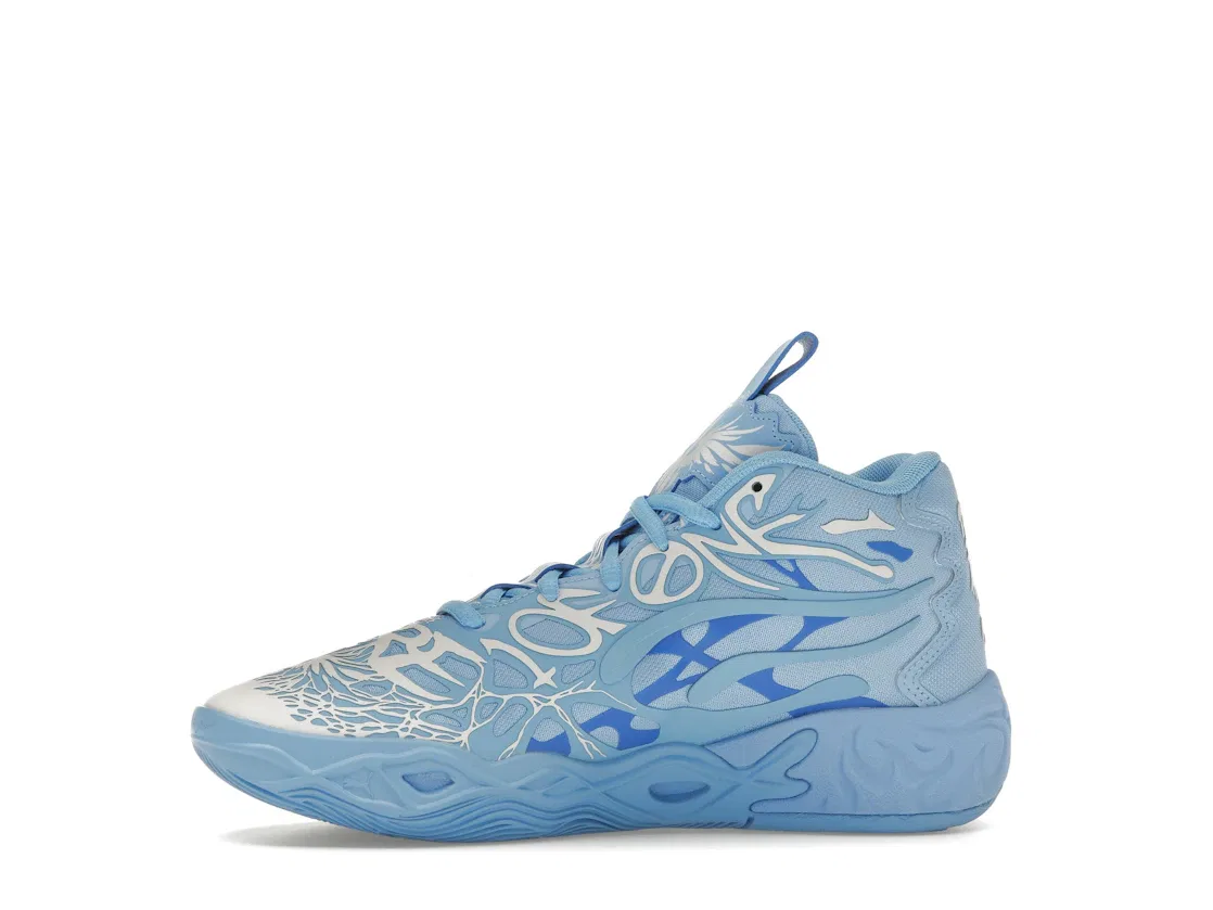 Детские кроссовки для мальчиков с дизайном LaMelo Ball Puma, Team Light Blue/Cool Mid Grey — фото 3