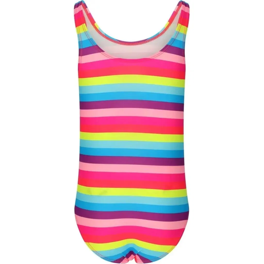 Детский цельный купальник для девочек Zigzag Happyswim, Цвет Rosa / Goldrosa / Orchideenpink — фото 3